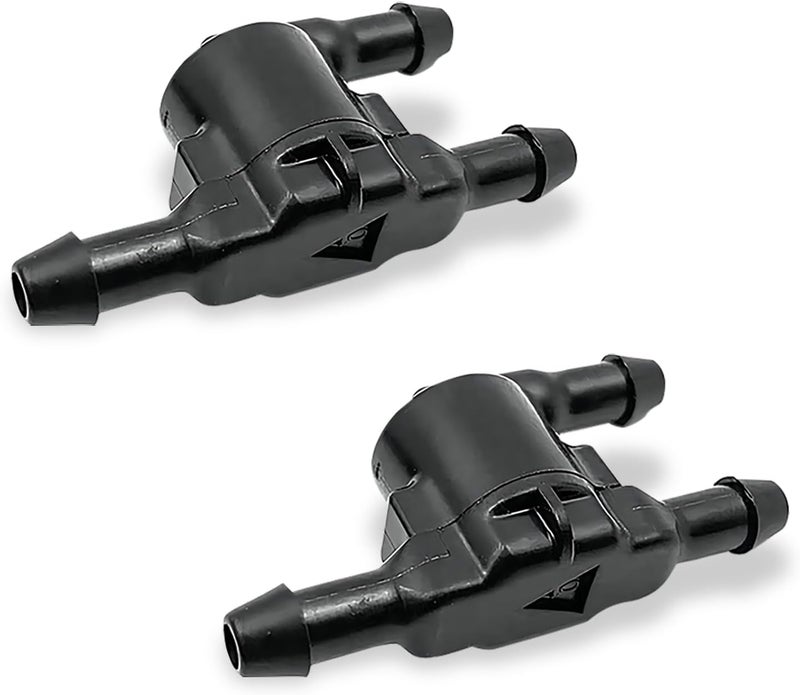 Flygun 2 PCS Car Windshield Wiper Washer Check Valve, 3 Port Cleaning Nozzle Replacement 8532128020, Wiper Spray Pipe Cleaning Connector Accessory, Compatible with Toyota Lexus (Black) - Image 1